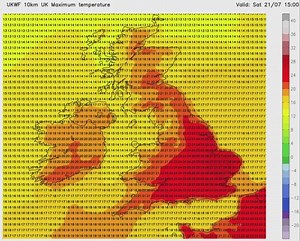 36K views · 286 reactions | Take a look at what temperatures are expected from now until Friday from last nights model run. This mornings model run projects even 'hotter' conditions later in the week with highs potentially reaching 34c! | UK Weather Forecasts | Facebook