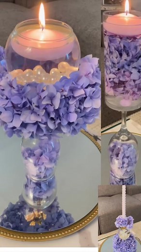 DIY Dollar Tree Wine Glass Centerpieces Tutorial