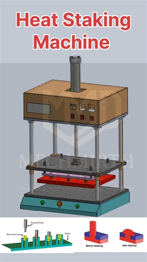 Heat Staking Machine Design in SolidWorks | 3D Modeling