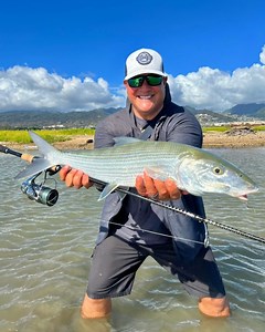 36 reactions | On August 20, 2022, James Kakos landed this 60-cenimeter Pacific Bonefish while fishing the flats of Honolulu, Hawaii with guide Chris Wright. With this fish James could potentially set the IGFA All-Tackle Length World Record for the species. James landed this beautiful bonefish on a live crab after a 10-minute fight. This record is currently pending and under review. | IGFA | Facebook