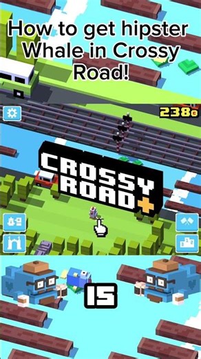 How To Get Hipster Whale In Crossy Road/Crossy Road +! (Gaming tutorial GAG) #shorts #crossyroad