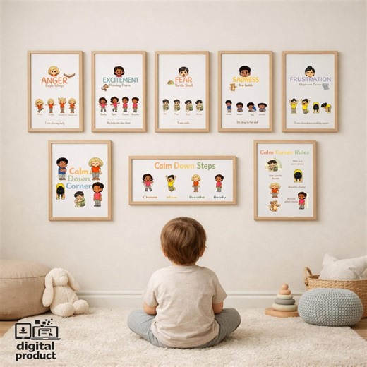 Calm Down Corner Kit: Emotional Regulation Posters for Toddlers (digital Download) - Etsy