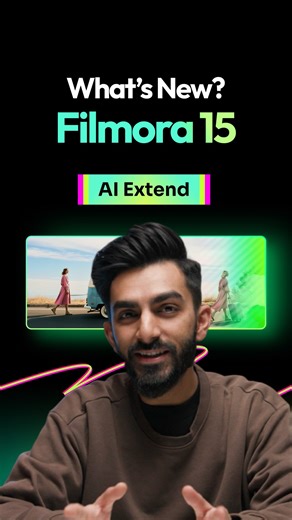 Almost nailed the perfect shot? AI Extend finishes it for you. Filmora 15 lets you stretch your clip forward or backward with seamless AI-generated continuation. Smooth shots. Zero reshoots. Try Filmora FREE today🌟 at https://bit.ly/4nI99Li #filmora15 #madewithfilmora #videoediting #AItools #AIEditing | Wondershare Filmora Video Editor