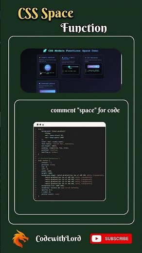 CSS Space Function 🔥 Create Space UI Effects Using CSS | Modern CSS Tricks