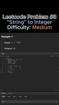 LeetCode 8: "String" to Integer — Python Solution in 3 Minutes #pythonprogramming #python #coding
