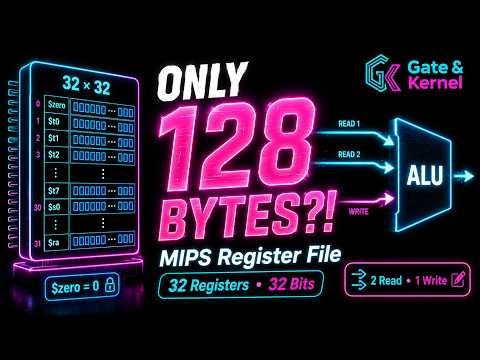 Only 128 Bytes? How MIPS32’s 32 Registers Actually Feed the CPU. MIPS Register File Explained #mips
