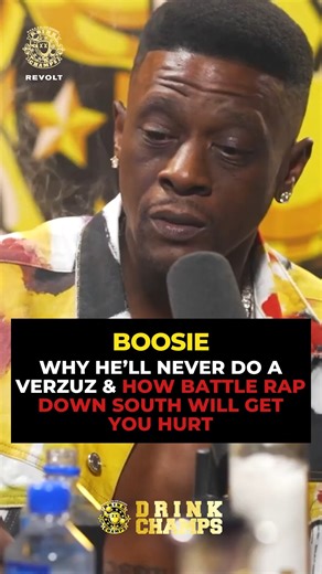882K views · 15K reactions | "I feel like everybody doing Verzuz is going down... I get real money, man.” #Boosie keeps it real about why he’s never wanted to do a Verzuz, explaining that down South, battle rap is seen as disrespect, not competition on #DrinkChamps | Drink Champs | Facebook