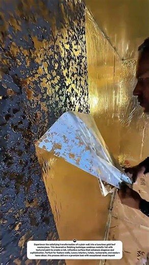 Luxury Gold Leaf Wall Finish | Stunning Metallic Wall Decoration Technique