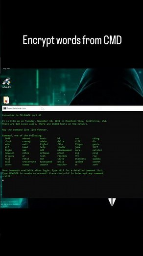 Encrypt words from CMD #encryption #decryption #cryptography #cmd #windows