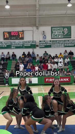 Paper Doll Cheerleading at Basketball Game Highlights