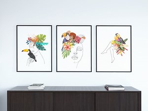 Woman Line Art, Woman Line Drawing Wall Art, Abstract Woman Art, Minimalist Line Art, Tropical Woman Line Art, Tropical Wall Art Print - Etsy Australia