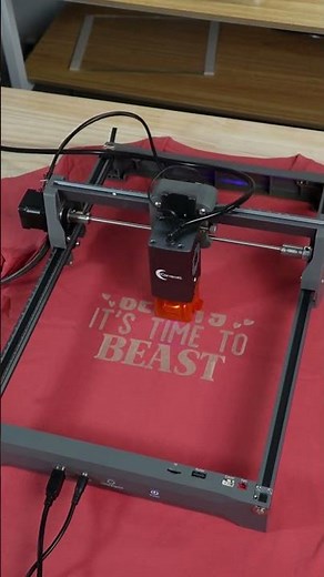 Custom Laser Engraving on Red T-Shirt 👕🔥