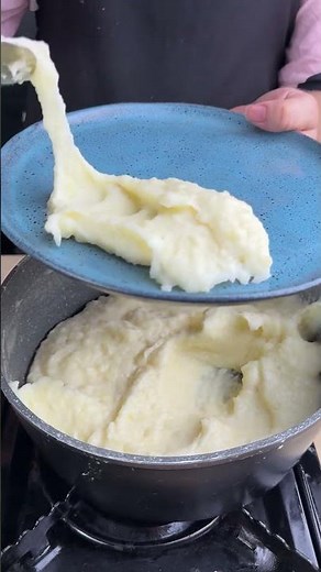 Mashed potatoes in a mixer