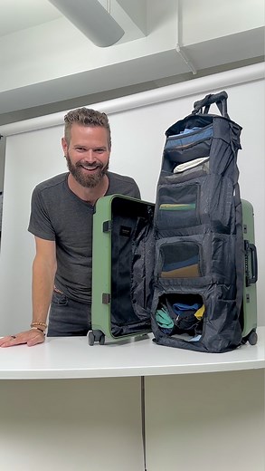 Adrian Solgaard on Instagram: "We’re releasing a new carry-on closet that looks even better and you can unpack even faster @solgaard I dare you to race me. #travel #luggage"