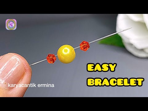 Easy Beaded Bracelet Tutorial | Simple DIY Jewerly for beginners