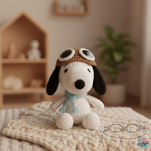 Crochet Snoopy Amigurumi Pattern PDF, Easy Beginner Pattern With Red Scarf & Goggles, Peanuts-inspired Gift, Instant Download 8" Dog Plush - Etsy Canada