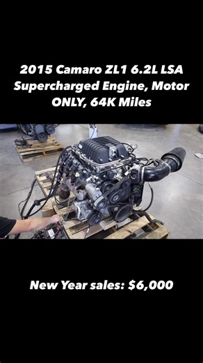 HRT AUTO SHOP on Instagram: "2015 Camaro ZL1 6.2L LSA Supercharged Engine, Motor ONLY, 64K Miles FREE FREIGHT SHIPPING WITHIN US What is included: Complete 6.2L Supercharged LSA Engine (Intake to Oil Pan) ECM Computer Complete Front Accessories w/ Brackets and Bolts Starter All Sensors on Engine"