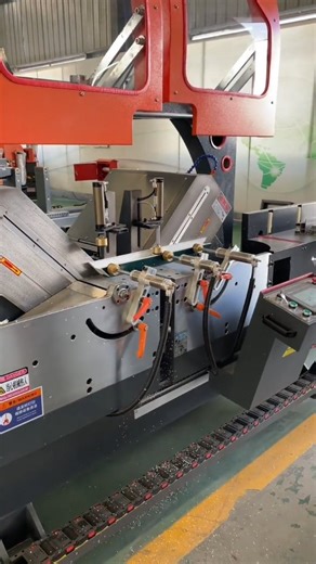 windowAluminum cutting machine | Precision CNC double-head saw for cutting aluminum doors and windows at 45-degree and 90-degree angles. | Instagram