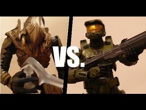 Halo - Master Chief vs. The Arbiter (Stop Motion)