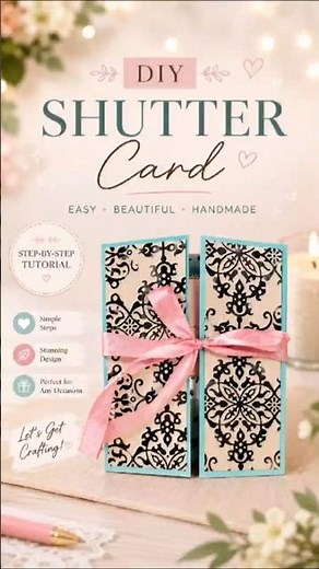 DIY Birthday Card|Beautiful Shutter Card✨#shorts#aesthetic#cutecard#handmadecard#easycraft#popupcard
