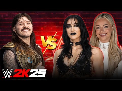 🔴WWE 2K25 - Dominik Mysterio vs Liv Morgan and Rhea Ripley #shortsfeed #wwe2k25