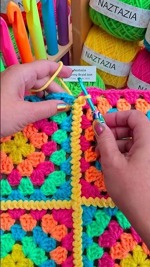 Crochet Granny Braid Join #shorts