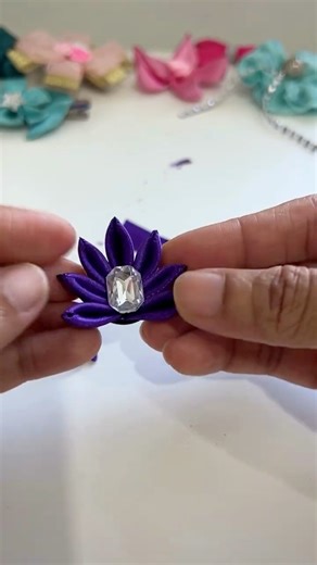DIY- Ribbon #flower petal for a #brooch. #diy #handmade #craft #beautiful #shorts #ribboncrafts