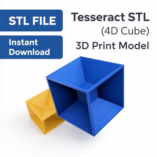 Tesseract STL File | 4D Cube Model | Geometric Sculpture | 3D Print Download - Etsy UK