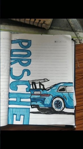PORSCHE DOODLE#CARS#CAR DRAWING#CAR LOVER
