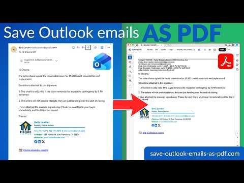 Save Outlook Emails as PDF, TXT, or HTML | Available on the Microsoft Marketplace