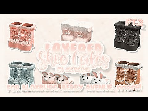 cute BERRY AVENUE CODES SHOES & BLOXBURG CODE 3D LAYERED SHOES PT.2! #roblox #aesthetic
