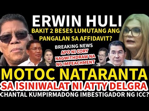 MOTOC NATARANTA SA ISINIWALAT NI ATTY DELGRA KUMPIRMADO NA CHANTAL IMBESTIGADOR NG ICC