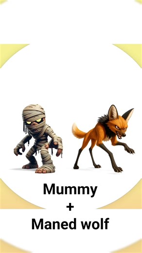 Mummy + Maned wolf ? Animash