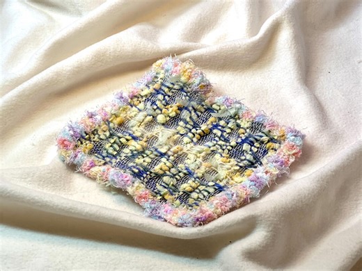Handwoven Wool & Mixed Thread Coaster – Colorful Harajuku and Decora Style Candle Pad - Etsy