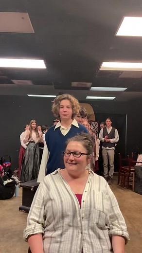 Our lovely Director Mrs. Bridget, guessing the Acting Conservatory’s Frankenstein class students by their voice!! #musical #fypシ゚viral #relatable #xyzbca #theatre