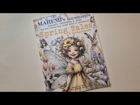 Spring Tales Collage Book from Maremi's Small Art - Flip-through, Review & Tips for Cutting It Up!