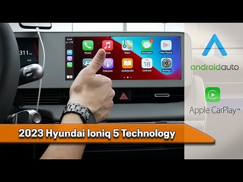 Connecting a phone to the Hyundai Ioniq 5, plus setting up Apple CarPlay and Android Auto