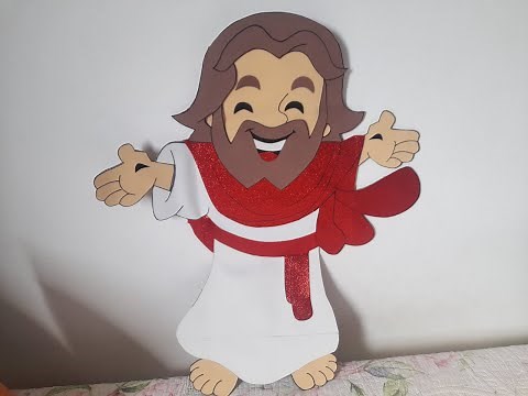 JESUS EM E.V.A - PASSO A PASSO #diy #façavocêmesmo #arte #eva #jesus