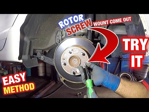Easy way to remove stuck Rotor screws NO SPECIAL TOOL REQUIRED