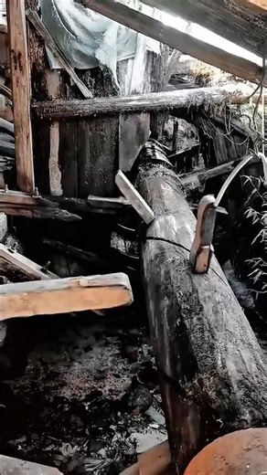 Water Powered Flour Mill Work Tool Traditional Grain Grinding #worktool