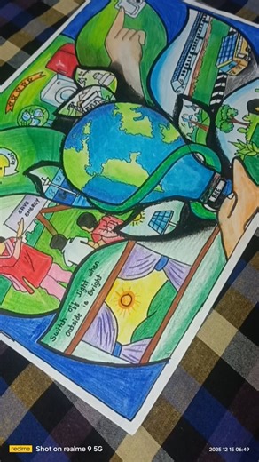 Poster on Energy conservation l how to make poster l save energy #shorts #art #yt