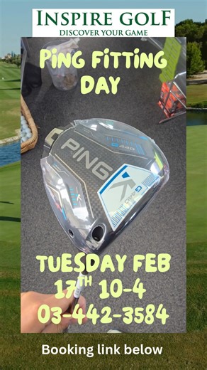 Ping Fitting Day. Tuesday, Feb 17th We have a Ping fitting day which will feature the very impressive G440 K Driver. This driver has some serious forgiveness and distance. Come see if it can help with your game. See the below booking link or send us a message or give us a ring (03-442-3584) to reserveyour spot! https://inspiregolf.as.me/?appointmentType=69898146 | Inspire Golf Queenstown