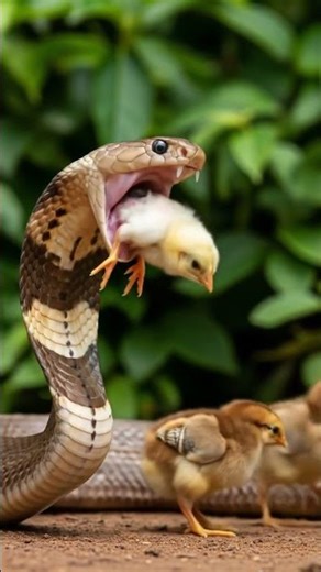 Cobra Strikes: Baby Chick Swallowed Whole in Shocking Wildlife Moment!🐍