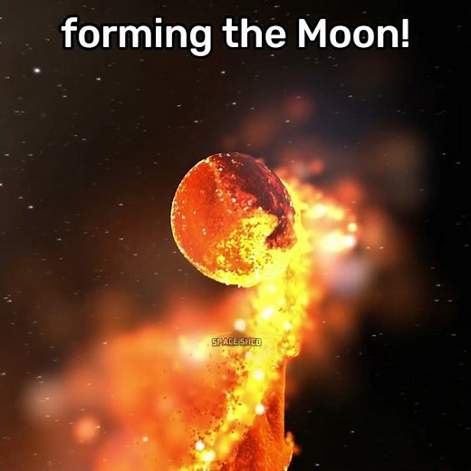 How the Moon was formed 6! (MOST REALISTIC YET) #space #cosmos #astrophysics #astronomy #simulation