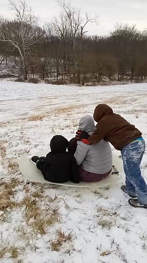 Sledding fun! Too funny! #sledding #funny #funnyvideos #funnyvideo