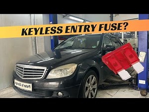 Mercedes W204 Keyless Entry / Start System fuse relay location replacement C180 C200 C220 C280 C320