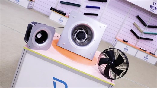 EC Backward-curved Centrifugal Fan Duct Ventilation System HVAC Uses a 310mm Metal Blower.