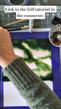 Watercolor Tutorial: Trees in the mid ground in Brusho pigment #art #painting #abstract #landscape