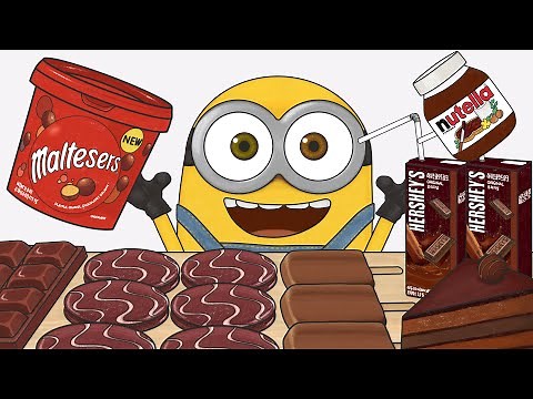 [ASMR] 미니언즈의 초코먹방 스톱모션 (Minions' Chocolate Mukbang Stop Motion)