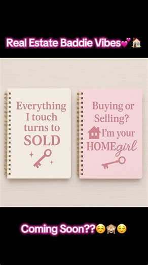 Manifest the passing score and the closing deals with these cute spiral journals made for Real Estate Besties like you! 💅 ✔️ Realtor-approved motivational covers ✔️ Perfect for study notes, client info, or daily affirmations ✔️ Durable spiral binding for everyday hustle ✔️ Aesthetic   functional = Real Estate Baddie vibes From exam prep notes to closing day checklists, this notebook is your reminder that everything you write down can turn into SOLD signs and success.💫💕🏠